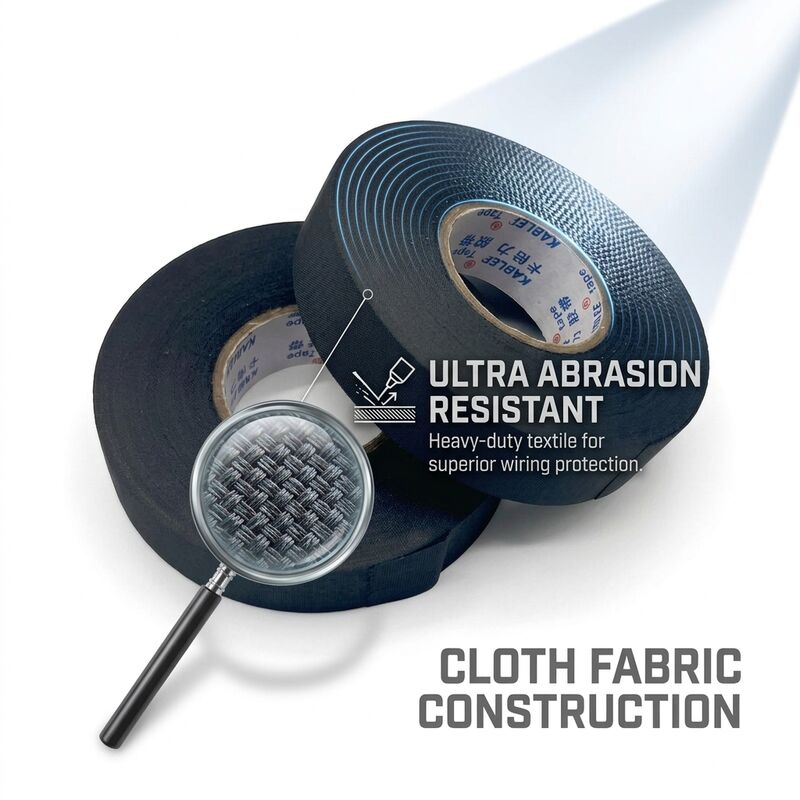 Heavy Duty Cloth Wire Harness Tape 25mm x 25m Anti Abrasion Automotive Wiring Loom Protection