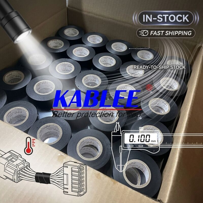 0.1mm Black Insulation PVC Tape High Temperature Resistant for Engine Wire Harness