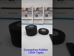 ऑटोमोटिव के लिए फ्लेम रिटार्डेंट क्लॉथ वायरिंग हार्नेस टेप काला रंग